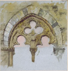 A Window of the Palazzo Tolomei, Siena